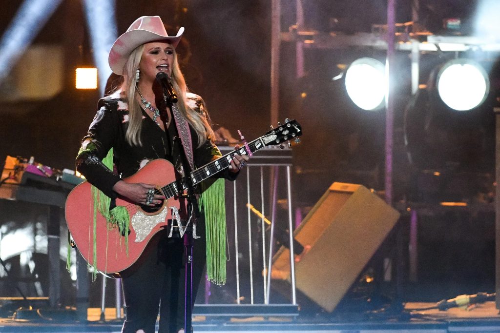 Miranda Lambert performs during the CMT Music Awards on Lower Broadway in Nashville, Tenn., Monday, April 11, 2022.
