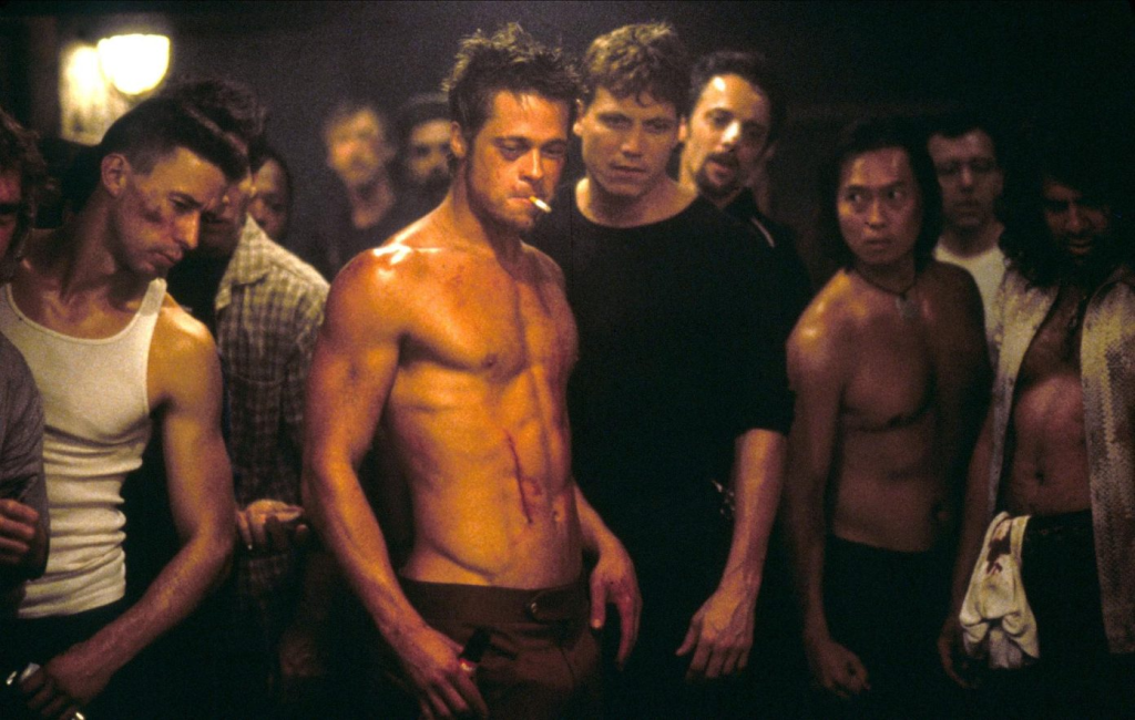 Brad Pitt in the movie ‘Fight Club’ (1999). CREDIT: AF archive