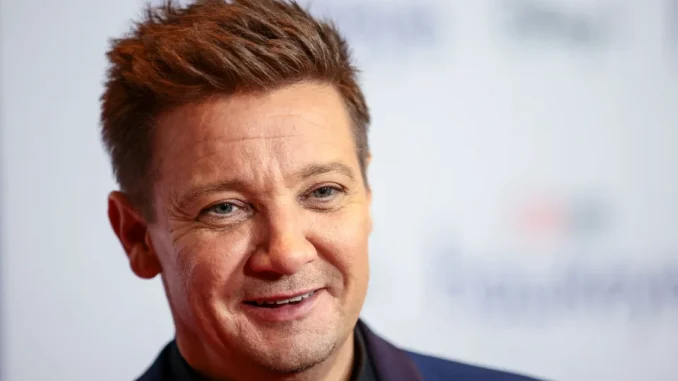Jeremy Renner walks on anti-gravity treadmill during injury recovery