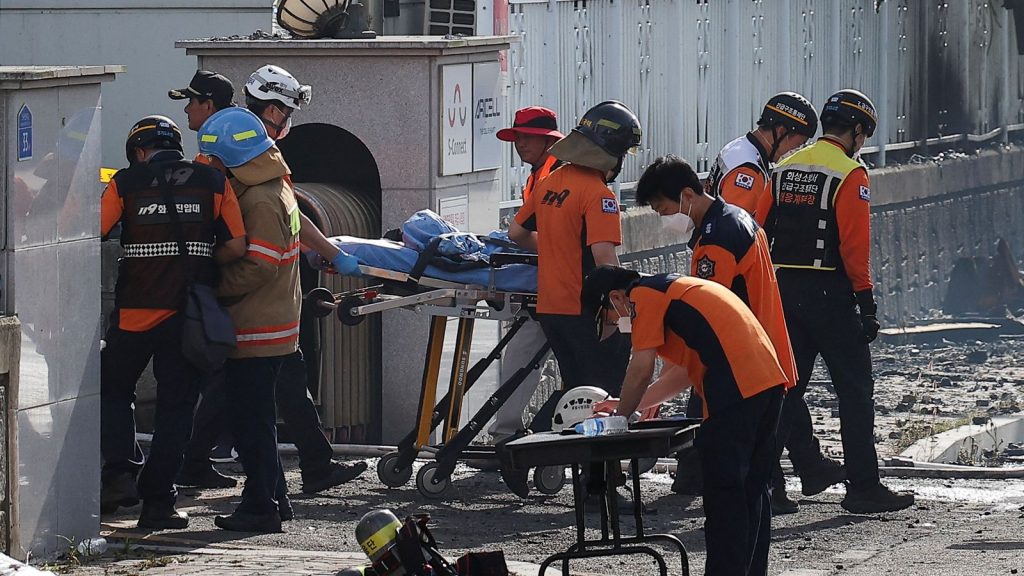 Deadly Explosion at South Korean Lithium Battery Factory Kills 22