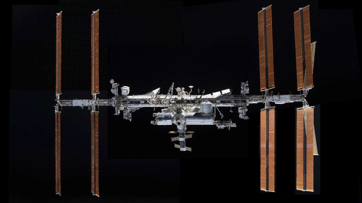 In this image taken on November 8, 2021, the International Space Station is depicted. On Wednesday, NASA and SpaceX revealed their intentions to deorbit the station and guide it toward a controlled ocean reentry within the next decade.