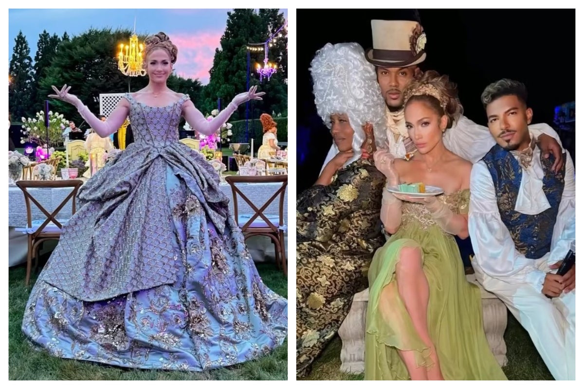 Jennifer Lopez celebrated her 55th birthday with a lavish Bridgerton-themed party in the Hamptons, but husband Ben Affleck was absent amid split rumors.