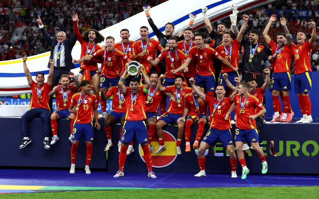 Spain earned their Euro 2024 championship title with a flawless victory in Berlin on Sunday, defeating England and securing their triumph in all seven matches.