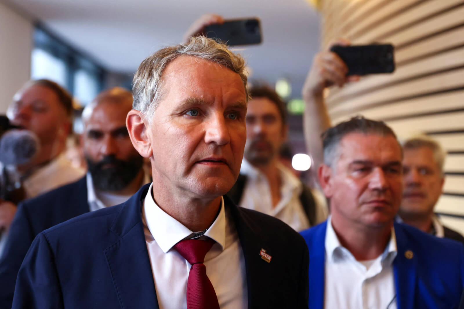 Björn Höcke, the AfD's contentious top candidate in Thuringia, celebrated what he termed a "historic victory."