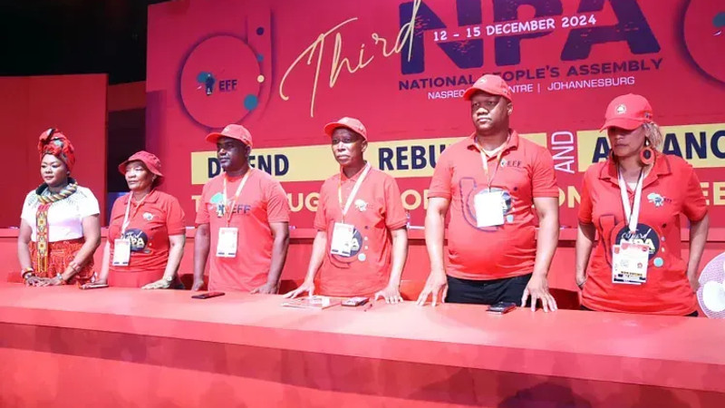 Julius Malema re-elected as EFF president, Gordrich Gardee fills in Floyd Shivambus deputy position