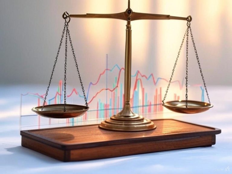 Artistic visualization showing a balanced scale transforming into a metabolic rate graph, symbolizing the body's adaptive response to weight loss