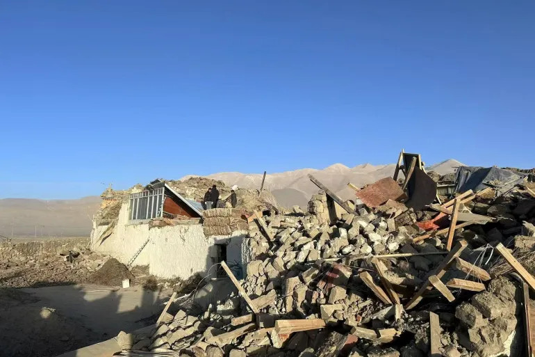 Damaged houses are pictured after an earthquake at a village in Shigatse, Tibet Autonomous Region, China, on January 7, 2025 [Xinhua via Reuters]