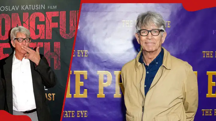 Eric Roberts during the "Wrongful Death" Premiere at Mathäser Filmpalast, and Eric Roberts attends the "The Private Eye" New York premiere. Photo: Gisela Schober, John Nacion (modified by author) Source: Getty Images