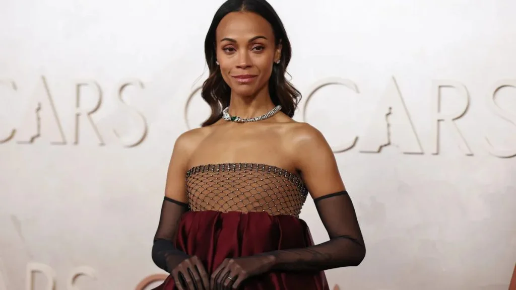 Zoe Saldaña at the 2025 Oscars, Photo by Mike Coppola/Getty Images